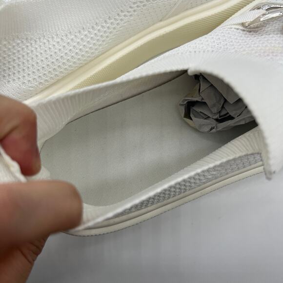 Sneakers Trendy Mesh Loafers Breathable Slip on Shoes White Size 8US / 39CN - Picture 9 of 15